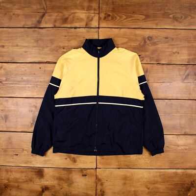 Vintage Classic Elements Windbreaker Jacke L 90er Colour Block gelb