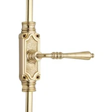 Signature Ironmongery Lever Handle Door Brass Cremone Bolt Polished Brass Lacque