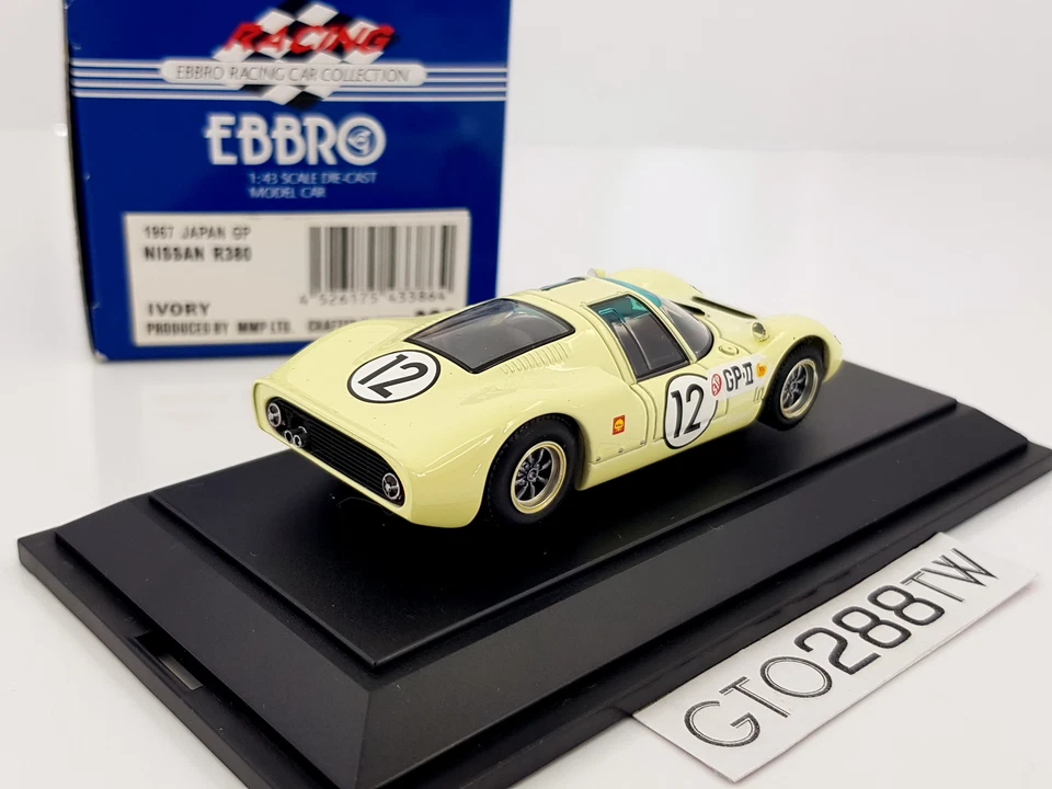 Nissan R380 II 1967 escala 1:43 EBBRO GP de Japón #12 (marfil) #386 Foto 3 de 4