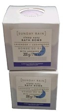 Image of X2 SUNDAY RAIN SLEEP EASY BATH BOMB LAVENDER + CEDARWOOD 200G