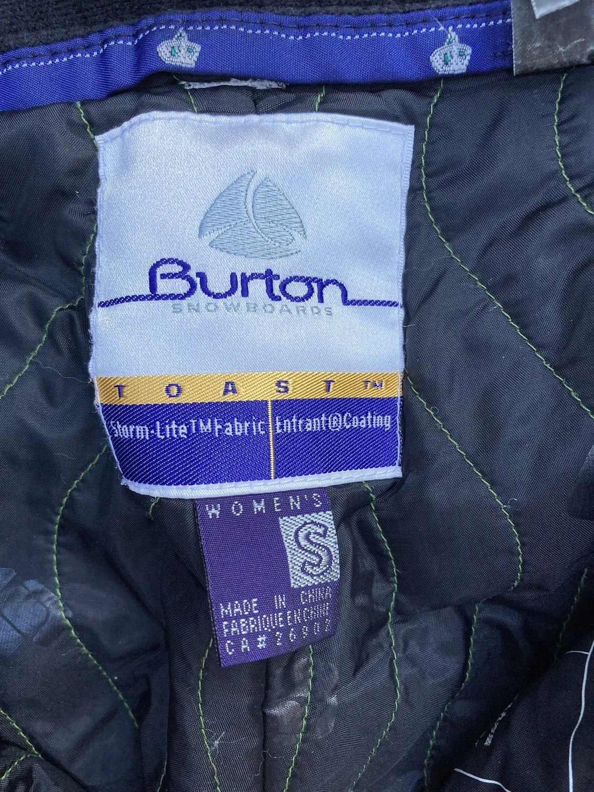burton snow straight solid button zip ski poly lined stain pants