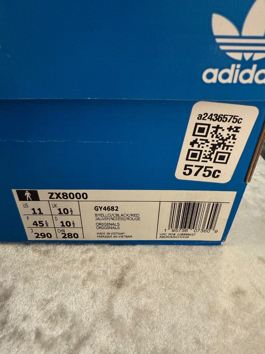 Adidas ZX 8000 Bright Yellow Red 🇪🇸 Spain Edition Size US