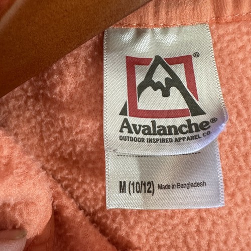 Sudadera con capucha naranja de lana con cremallera para niñas Avalanche M 10/12 - Imagen 3 de 4