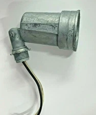 OUTDOOR Open LAMP HOLDER Die Cast Gray Socket FIXTURE Threaded PAR38 NEW WH-1