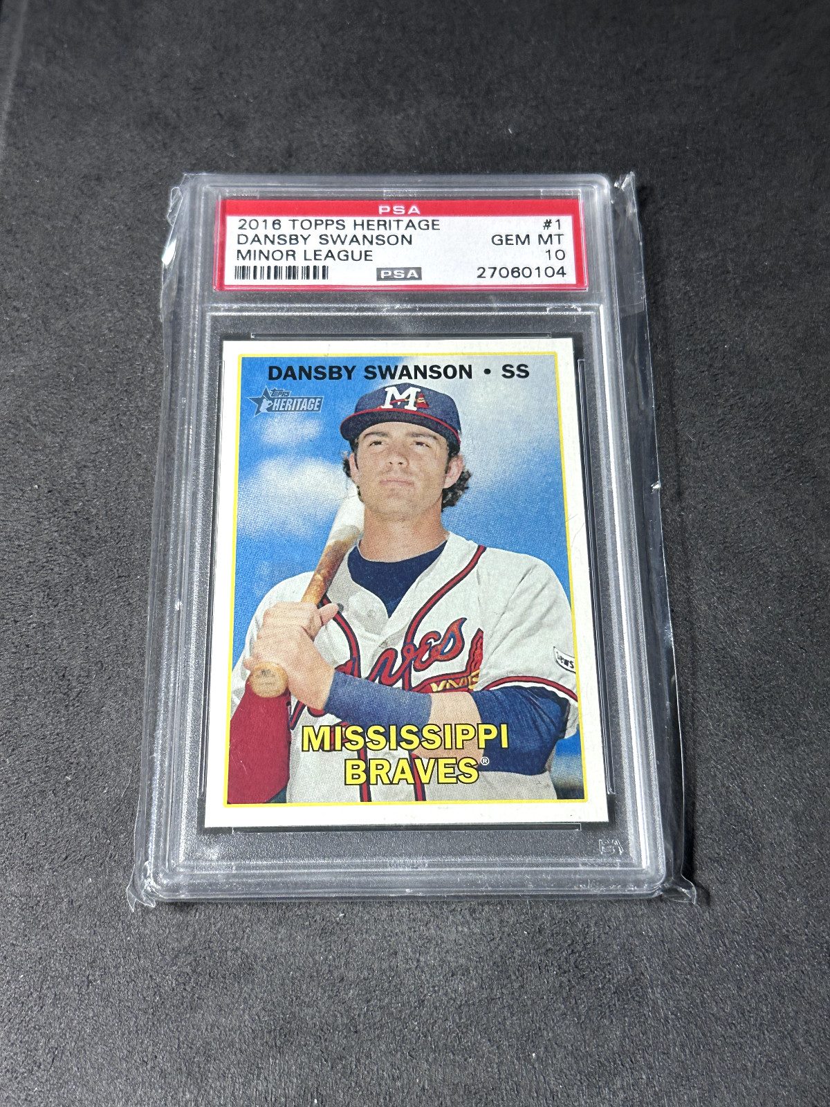 Dansby Swanson 2016 Topps Heritage Minor League #1 PSA 10
