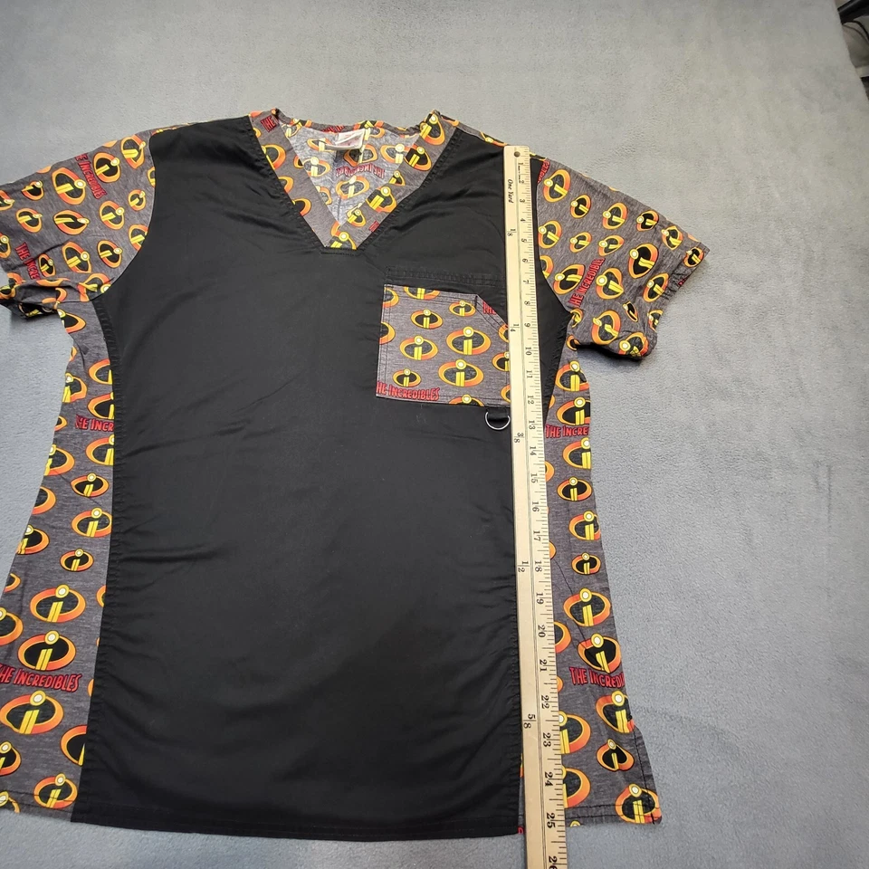 Incredibles 2 Scrubs Shirt Womens S Short Sleeve Nursing Medical - Image 4 of 4