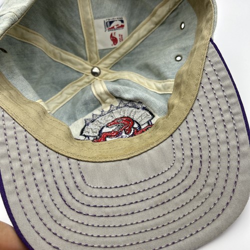 Vintage Toronto Raptors AJD SnapBack Rare Denim 1994 Cap Hat - Picture 12 of 13