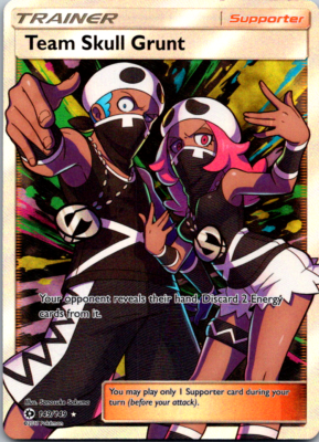 Team Skull Grunt 149/149 Sun & Moon Base Set Full Art Trainer Pokmon Card