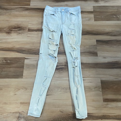 Jegging Distressed Jeans Light Wash 