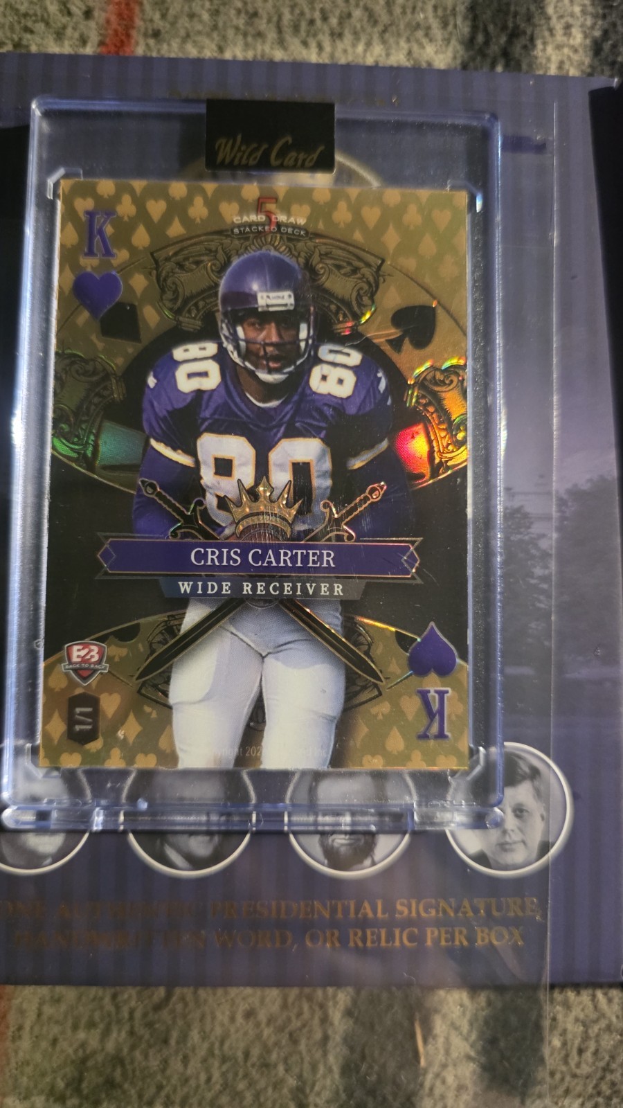 2026 Wildcard Jackpot Back To Back Cris Carter Justin Jefferson Golden Back
