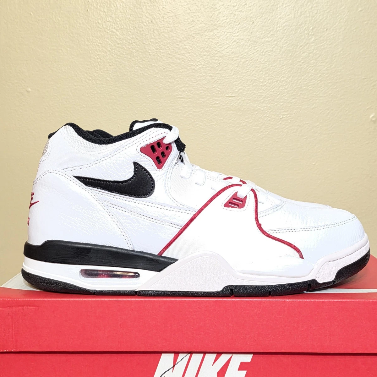 Nike Air Flight 89 White Black Red for Sale | Authenticity