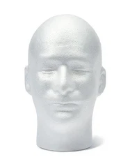 FloraCraft Smooth Male Head 6.2 Inch x 10.3 Inch White