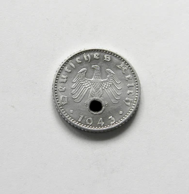 DRITTES REICH: 50 Reichspfennig 1943 A, J. 372, stempelglanz, III. - Bild 1 von 2