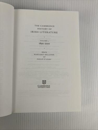 Cambridge History of Irish Literature 2 volumes by Philip O'Leary 2006 HC - Imagen 11 de 16