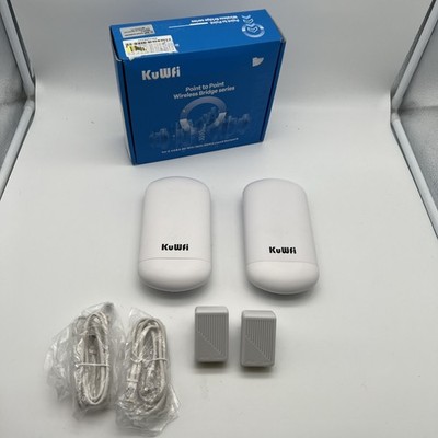 Kuwfi 450 Mbit/s Wireless Bridge 5.8GHz, 2KM Point-to-Point Outdoor Set