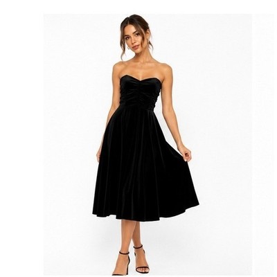 laura ashley black velvet dress Vintage 80s Midi Strapless Sweetheart Elegant Size:8-REG Item is in good Collection_Luna bredoddsmith on LTK