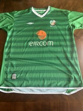 Vintage Umbro Ireland Jersey Mens XL Green 2003-2004 Home FAI Soccer Eircom #3