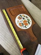 Mid Century Modern Vintage Cheese Dome Dolphin Teakwood