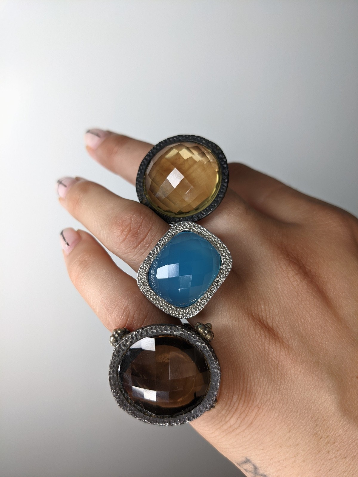 Sevan Blue Chalcedony Sterling Silver Ring Size 6… - image 2