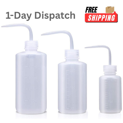 3 Pack LDPE Squeeze Wash Bottles 150ml 250ml 500ml Lab Tattoo Watering Bottles