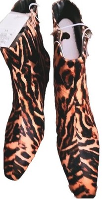 NWT A New Day Women's Shana Pointed Toe Tigris Print Ankle Boots Size 11