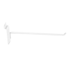 SSWBasics 12 Inch White Peg Hook Slatwall Hooks - Pack of 50 - Sleek and Sturdy
