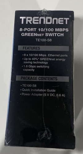 TRENDnet TEG-S82g 8-Port Gigabit GREENnet Switch Network Ethernet In Box - Picture 4 of 4