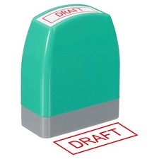 Draft Notice Stamp, Office Stamp Pre Inked Stamp, Green