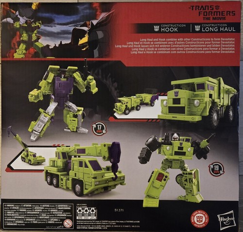 Transformers Studio Series 86 Commander Constructicon Long Haul and Hook Confezione da 2 - Foto 6 di 6