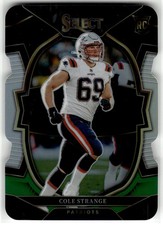 Cole Strange 2022 Panini Select #91 Rookie Patriots Black Green Prizm Die Cut RC
