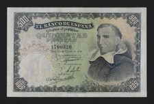 Spain 500 Pesetas 1946 P-132 XF RARE