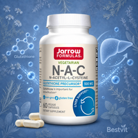 Jarrow Formulas, N-A-C Nac N-Acetyl L-Cysteine Leber 60 Veg. Kapseln Super Preis