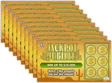 Prank Gag Lottery Tickets - 10 Total Tickets, All Same Design, These Lottery Tic