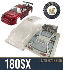 1/10 180SX 195mm RC Drift Touring Car Transparent Lexan Clear Body Shell
