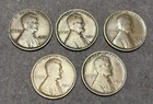 1910-1914 P Lincoln Wheat Cent Penny 5 Coin Lot VG-VF