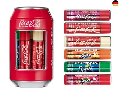 , Coca-Cola Lippenbalsam-Sortiment, Feuchtigkeitsspendender, duftender Lippenbal