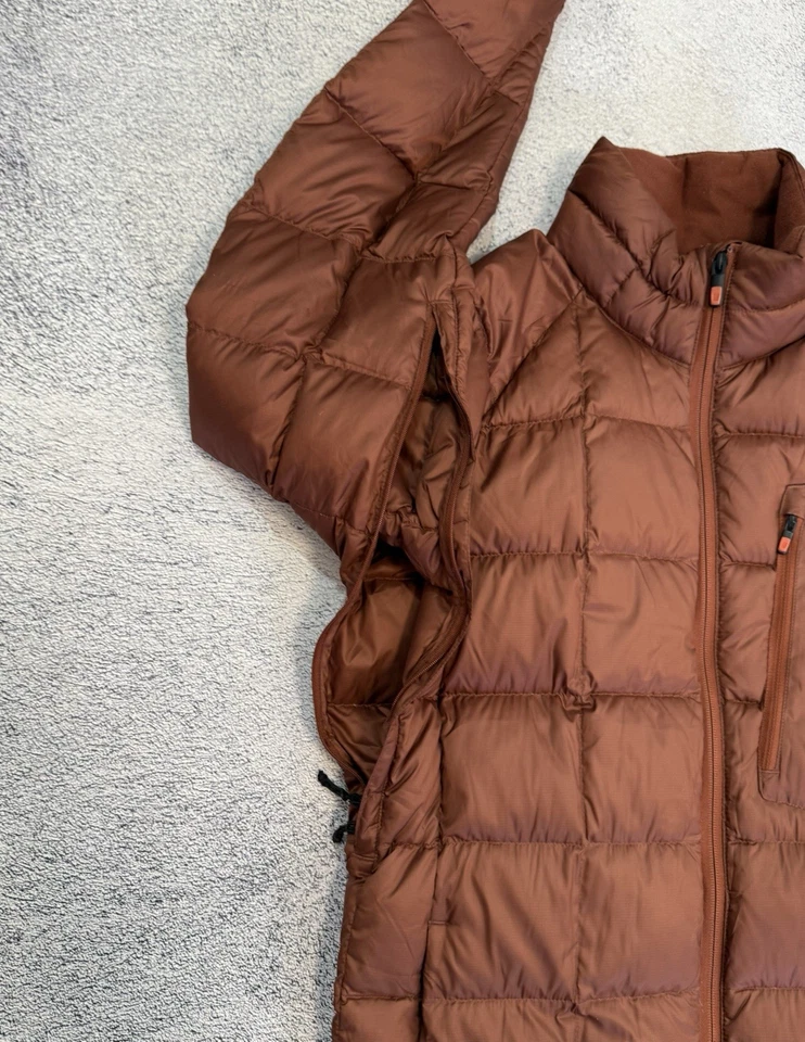 Burton AK Down Jacket Men M Brown DRYRIDE 90/10 Puffer Insulator Hoodless Logo - Image 4 of 4