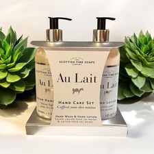 The Scottish Fine Soaps Company Au Lait Milk Soaps Hand Lotion Wash Set 17.5oz