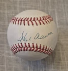 HANK AARON Signed Autographed National League Baseball Beckett LOA Braves
