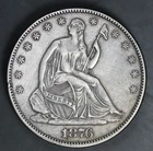1876 Seated Liberty Half Dollar - XF details
