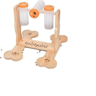 LOOBANI Dog Puzzle Toy  Wooden Interactive IQ Training Toy for Boredom Treat M