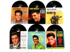 6 Vintage Original ELVIS PRESLEY 45 Single RECORDS w/ SLEEVES - Good Condition