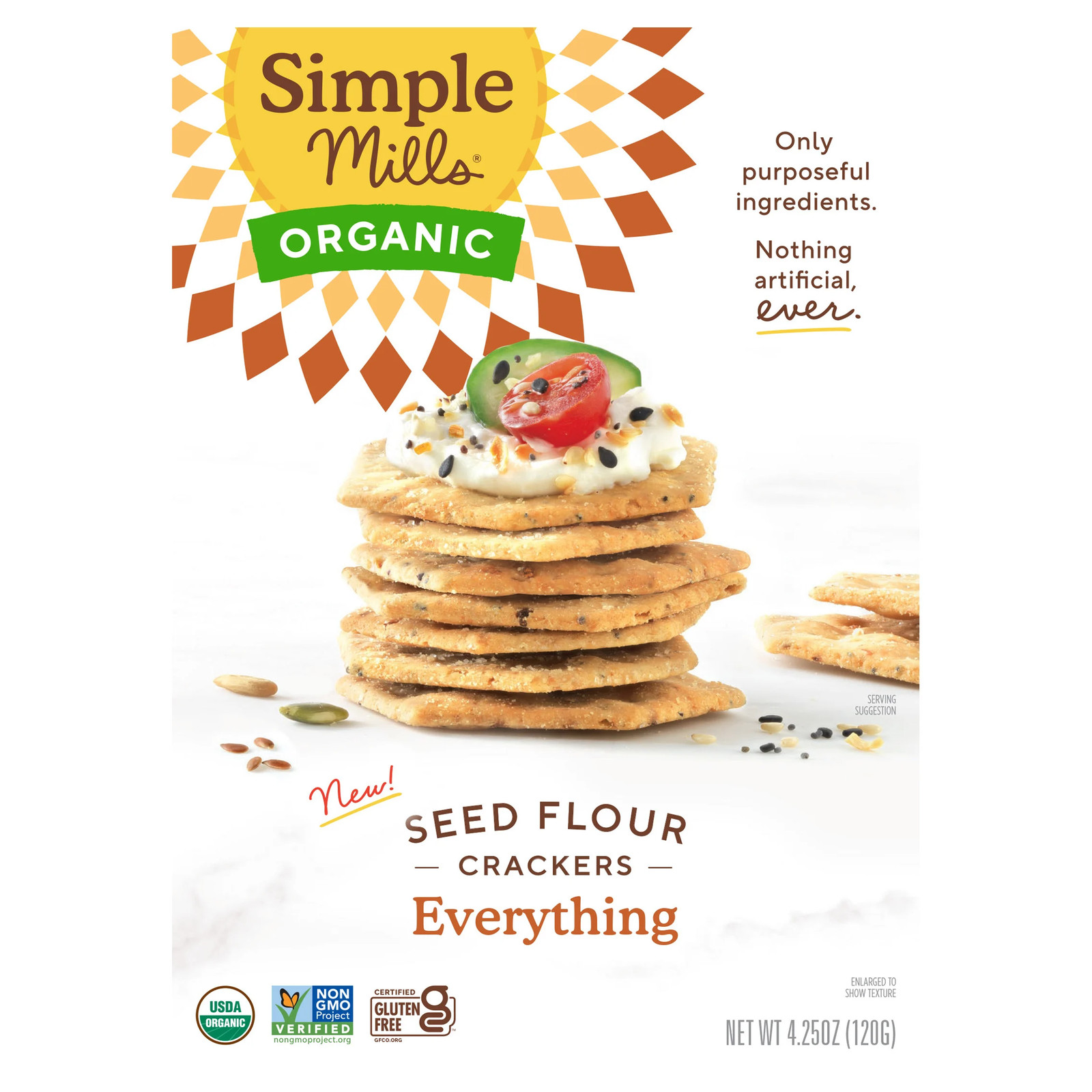 Крекеры из органической муки из семян Все 425 унции 120 г 2190₽