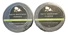 2 NEW Organic Coconut Activated Charcoal Whitener Natural Teeth Powder (#217)