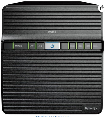 Synology DS423 4-Bay Network Attached Storage 14tb,14tb, and 16TB Drives 44 Tot