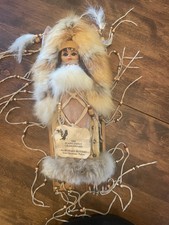Native American Baby Papoose Cradleboard Doll...