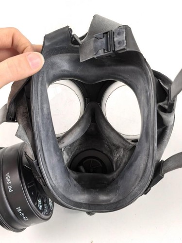 Regno Unito, ABC maschera protettiva S-10 respiratore, produttore AVON 1989. Il Fil - Foto 11 di 12