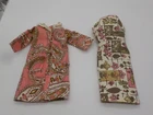 Vintage Barbie Clone 1960's Fashion Pink Leaf print Sheath Dress w/ Coat