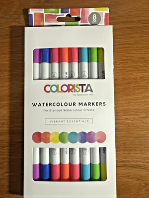 Colorista Watercolor Markers Pack of 8 Vibrant Essentials for blended effects