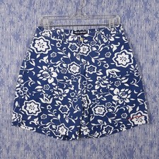 Vintage Polo Sport Ralph Lauren Shorts Mens 32 x 6.5 Blue Cotton Made USA Floral